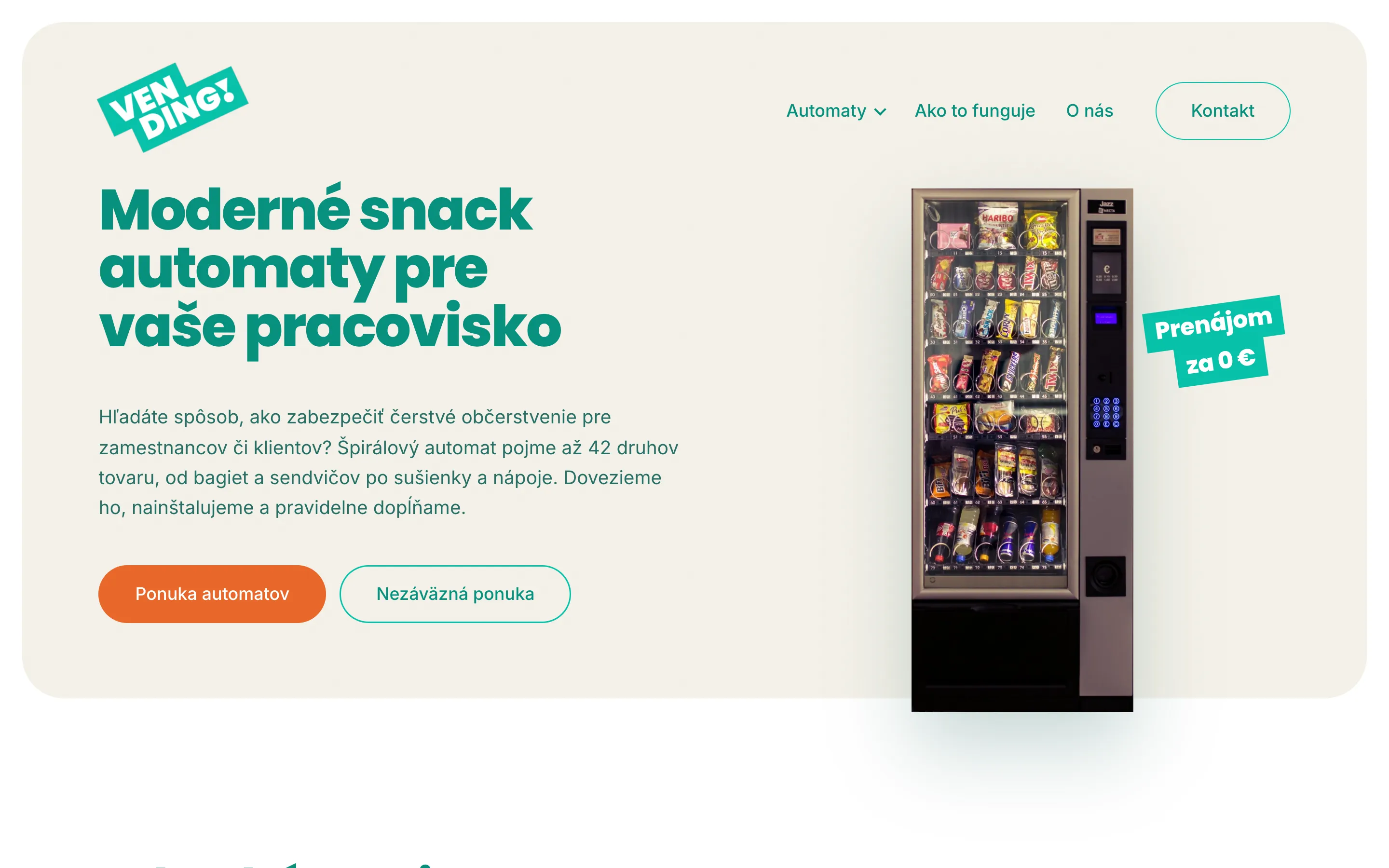 venDING: screenshot
