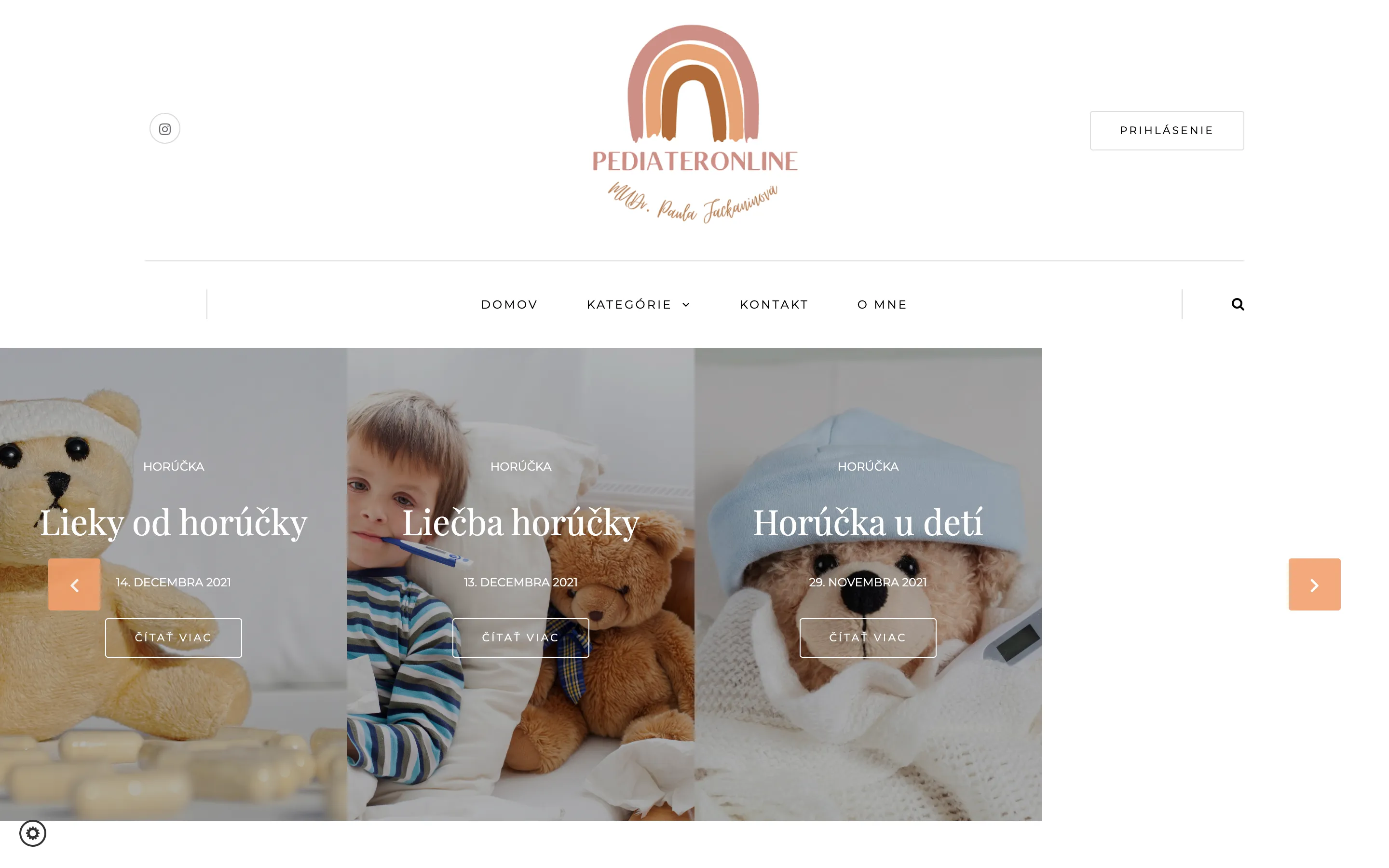 pediateronline.sk: screenshot